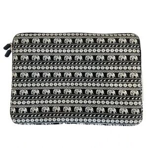 KAMOR Laptop Sleeve & Essential Wallet Case African Indian Elephant Design Zip